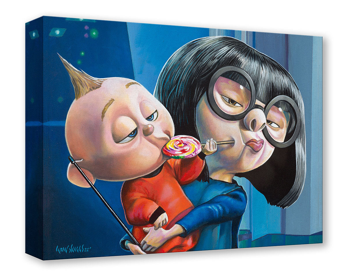 Jack Jack And Edna - Disney Treasure On Canvas