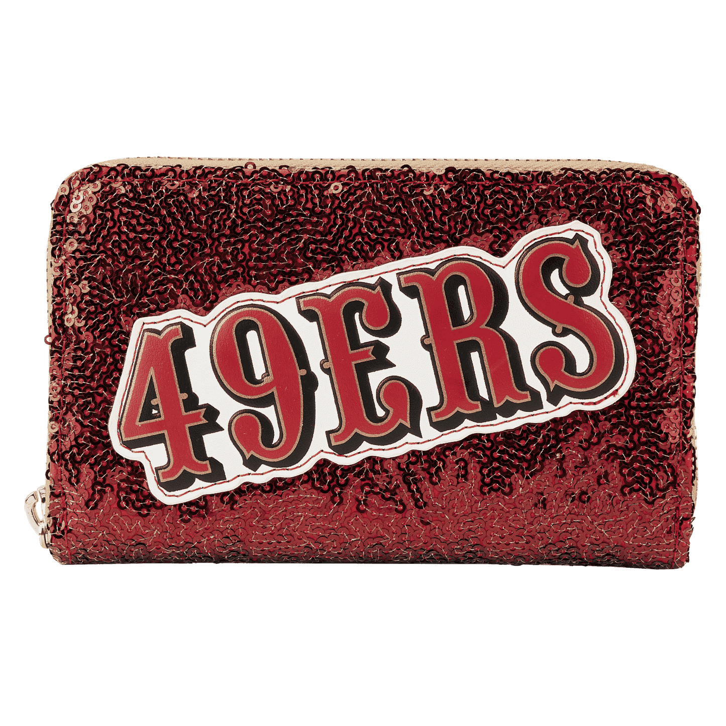 NFL San Francisco 49ers Sequin Zip Around Wallet