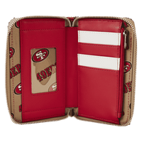 NFL San Francisco 49ers Sequin Zip Around Wallet