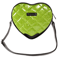 Frankenstein Studded Quilt Heart Shoulder Bag