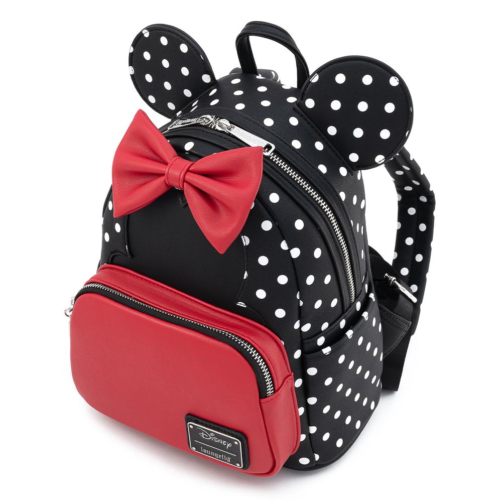 Loungefly Minnie Mouse Polka Dot/Bow Mini Backpack