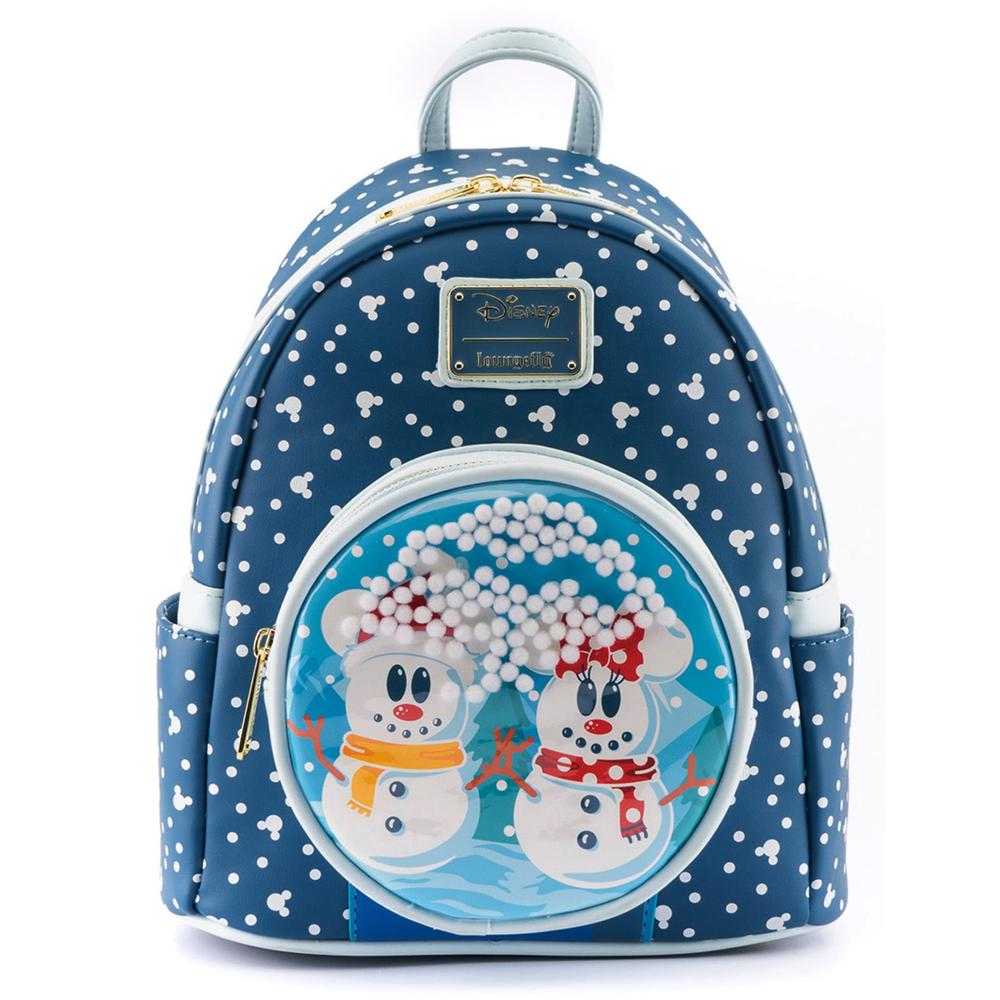 Disney Snowman Mickey/Minnie Snow Globe Mini Backpack