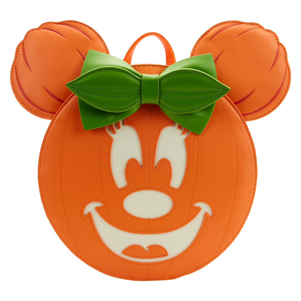 Disney Glow Face Minnie Pumpkin Mini Backpack