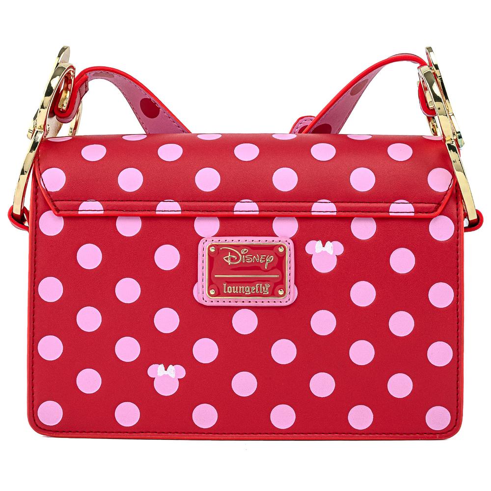 Minnie Pink Polka Dot Bow Strap Cross Body