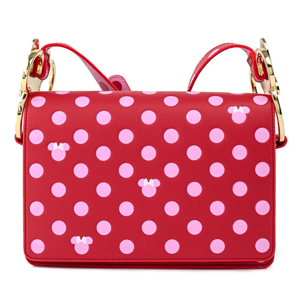 Minnie Pink Polka Dot Bow Strap Cross Body