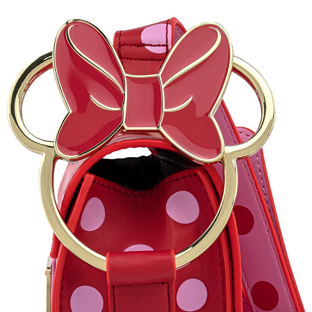 Minnie Pink Polka Dot Bow Strap Cross Body