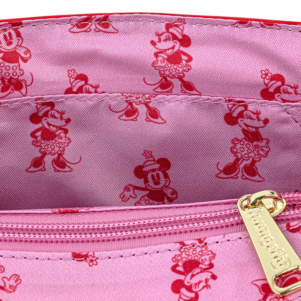 Minnie Pink Polka Dot Bow Strap Cross Body