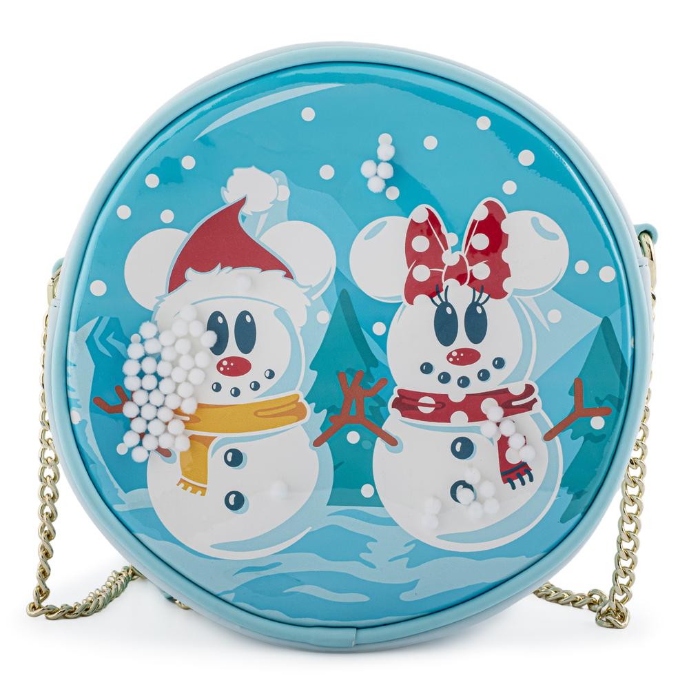 Disney Snowman Mickey/Minnie Snow Globe Crossbody