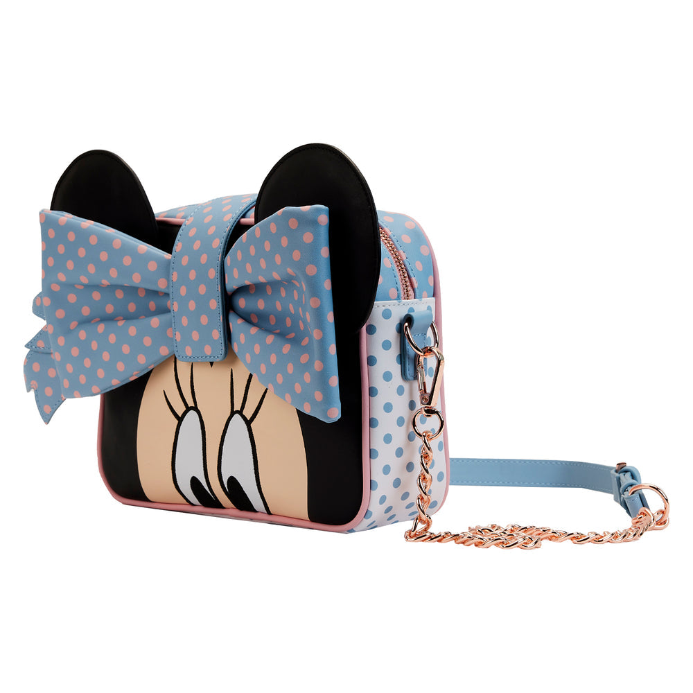 Minnie Pastel Color Block Dots Crossbody Bag