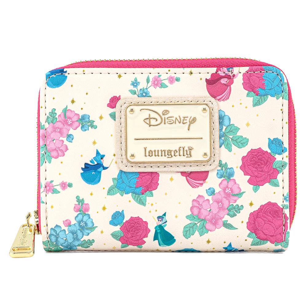 Loungefly Disney Sleeping Beauty Floral Fairies Passport Crossbody Bag