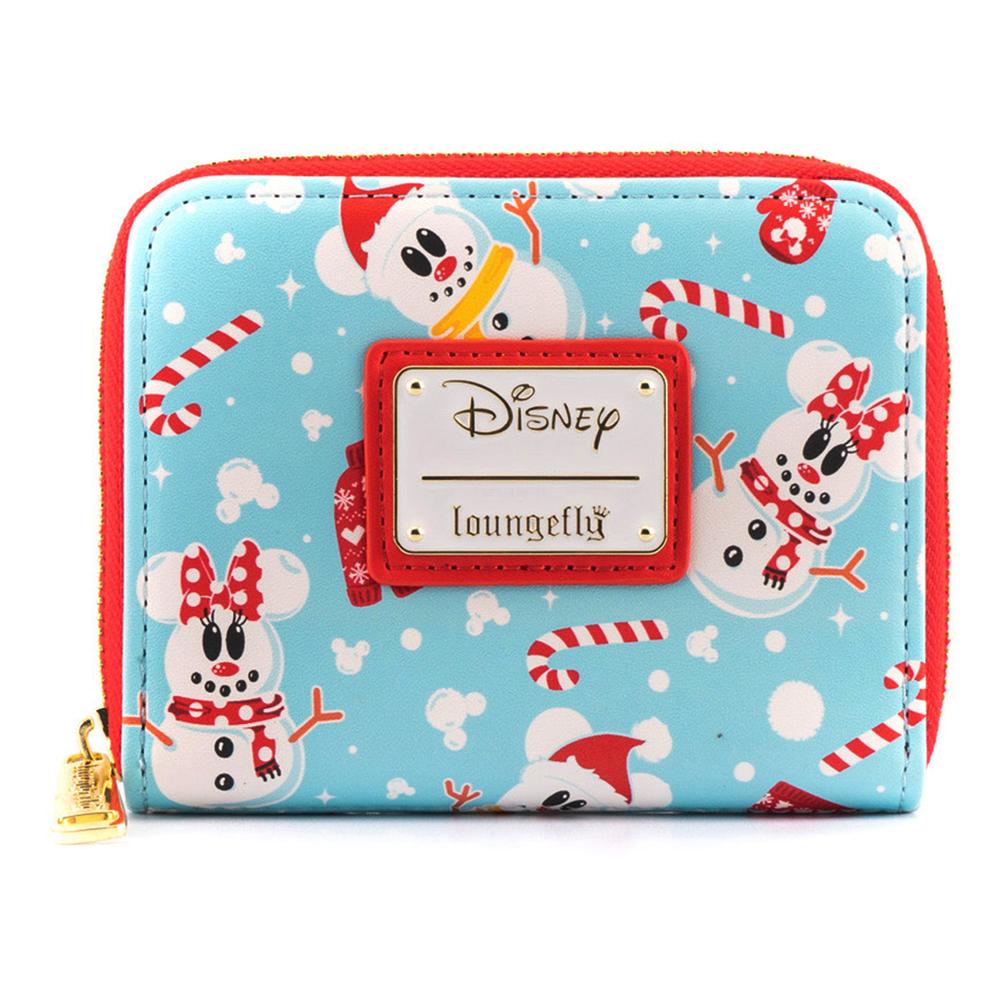 Disney Mickey/Minnie Snowman AOP Ziparound Wallet