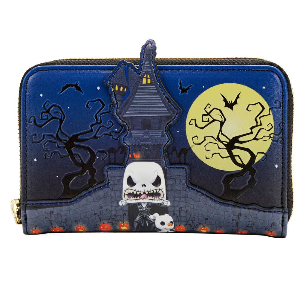 Disney NBC Jack Skellington House Zip Around Wallet