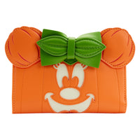 Disney Glow Face Pumpkin Minnie Flap Wallet