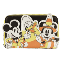 Disney Mickey And Friends Candy Corn Zip Around Wallet