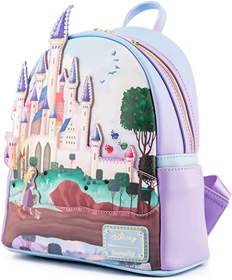 DISNEY'S SLEEPING BEAUTY PRINCESS CASTLE SERIES CROSSBODY BAG BY LOUNGEFLY