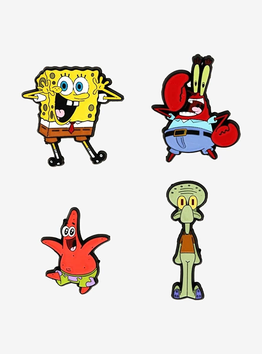 Bioworld Spongebob Lapel Pin Set