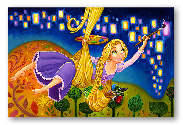 Painting Lights - Hand-Embellished Giclée on Canvas