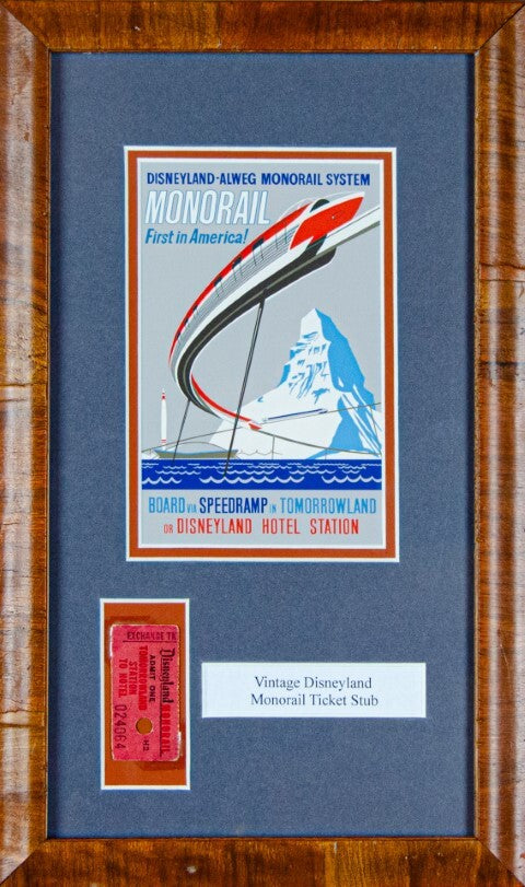 Vintage Disneyland Monorail Ticket Stub