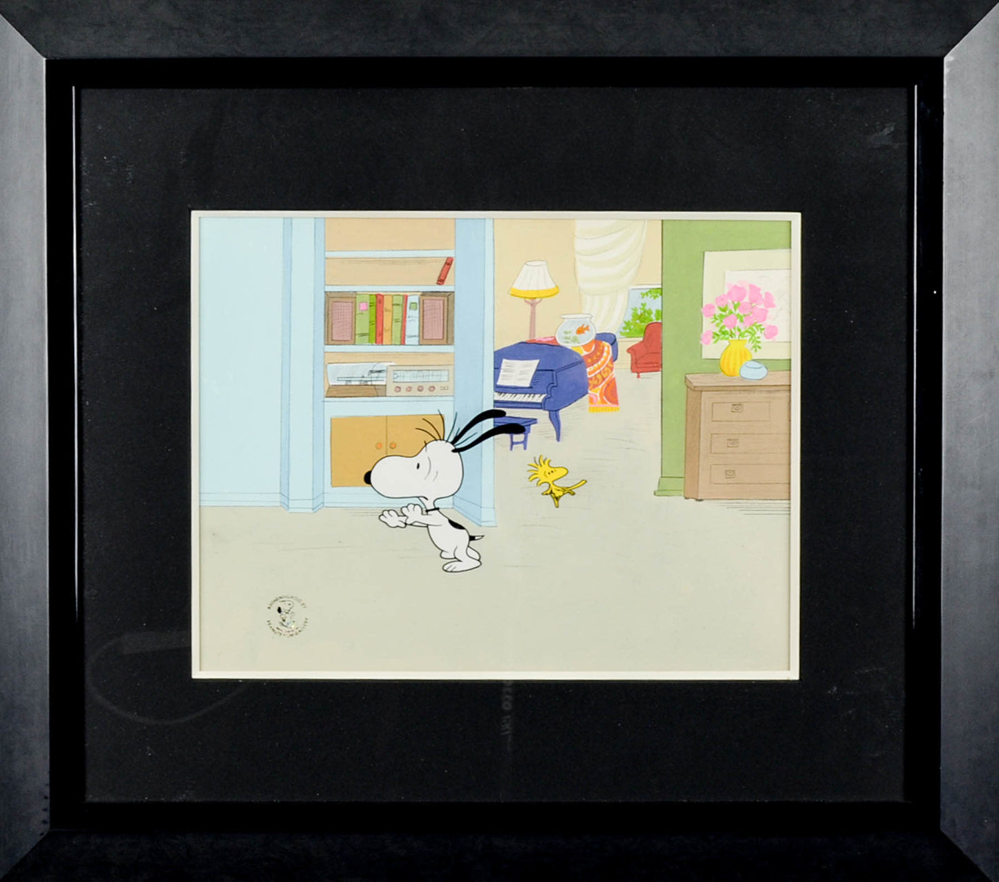 Snoopy and Woodstock Hand Painted Cel