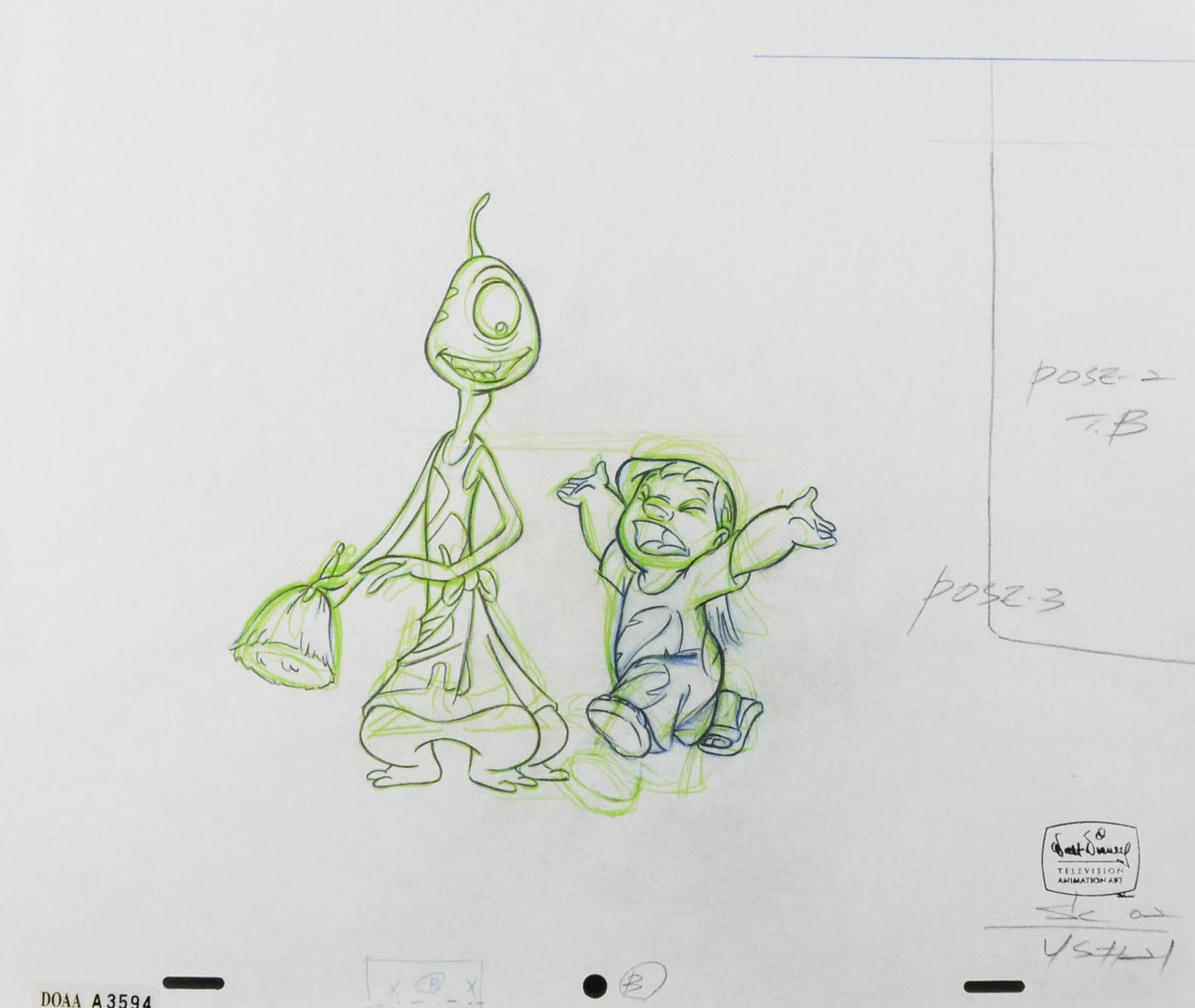 Lilo and Pleakley Production Drawing