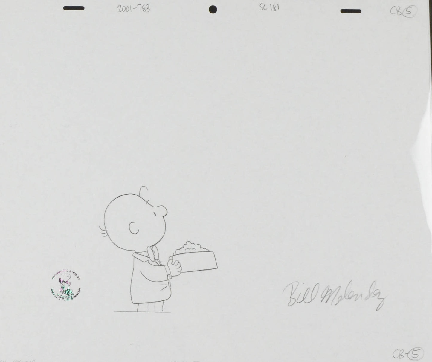 Charlie Brown Dog Dish Production Drawing