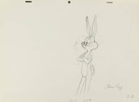 Bugs Bunny Production Drawing-Framed