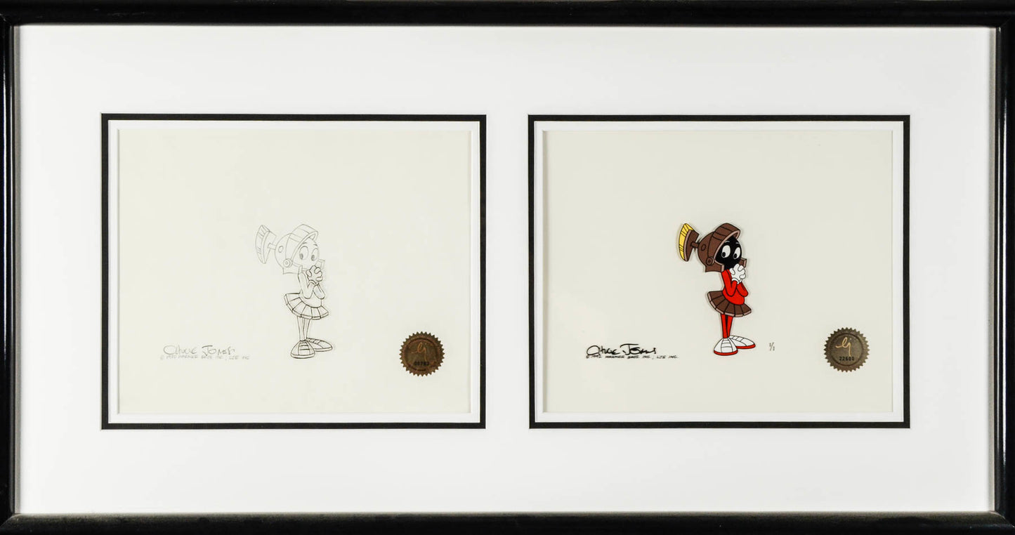 Marvin The Martian Production Drawing/Hand Painted Cel