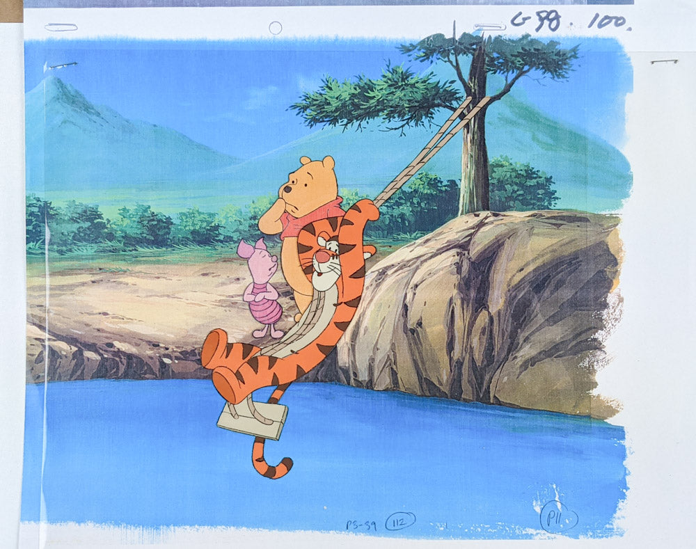 Winnie the Pooh Cel and Background