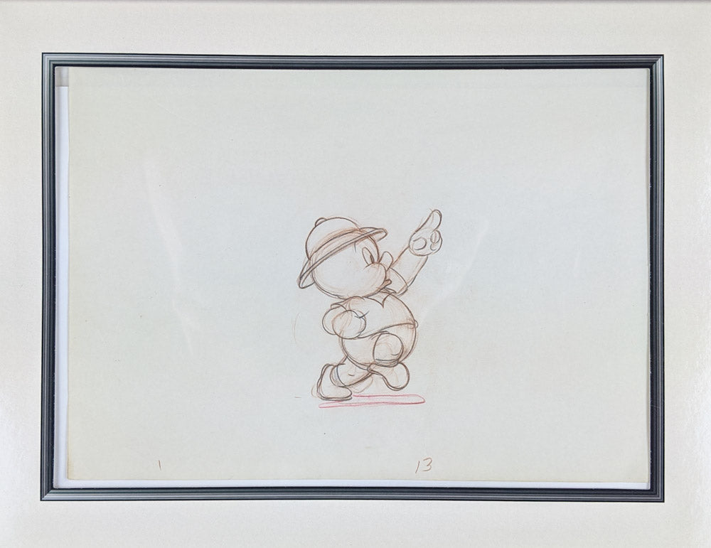 1930's Porky Pig Production Drawing