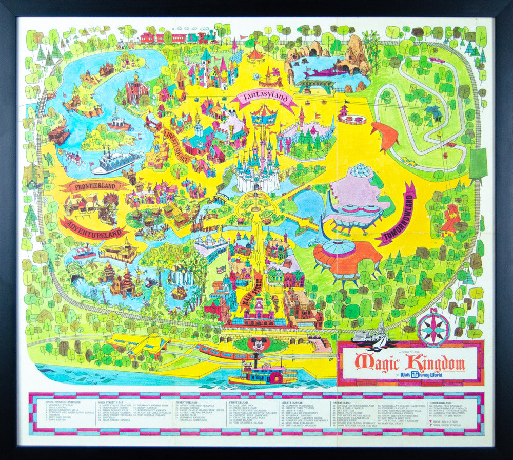 1971 Magic Kingdom Map