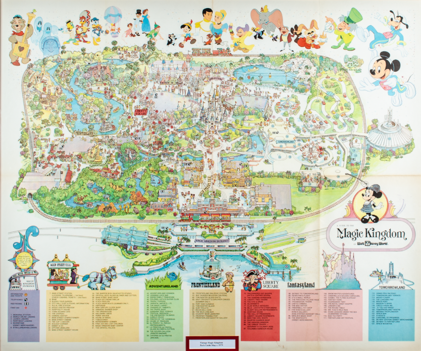 1979 Magic Kingdom Park Map