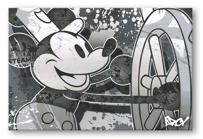 Steamboat Willie - Hand-Embellished Giclée on Canvas