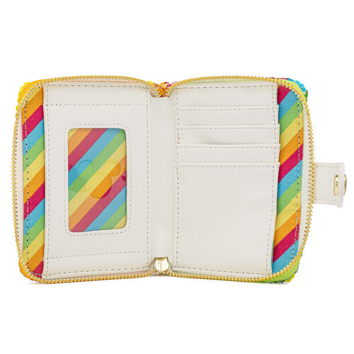 Minnie Rainbow Sequin Zip Around Wallet