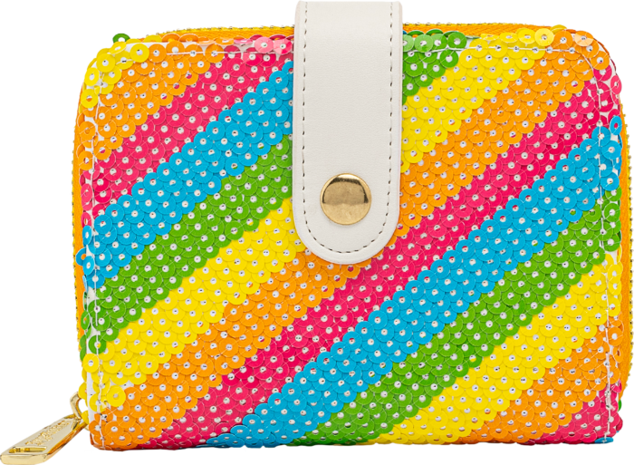 Minnie Rainbow Sequin Zip Around Wallet