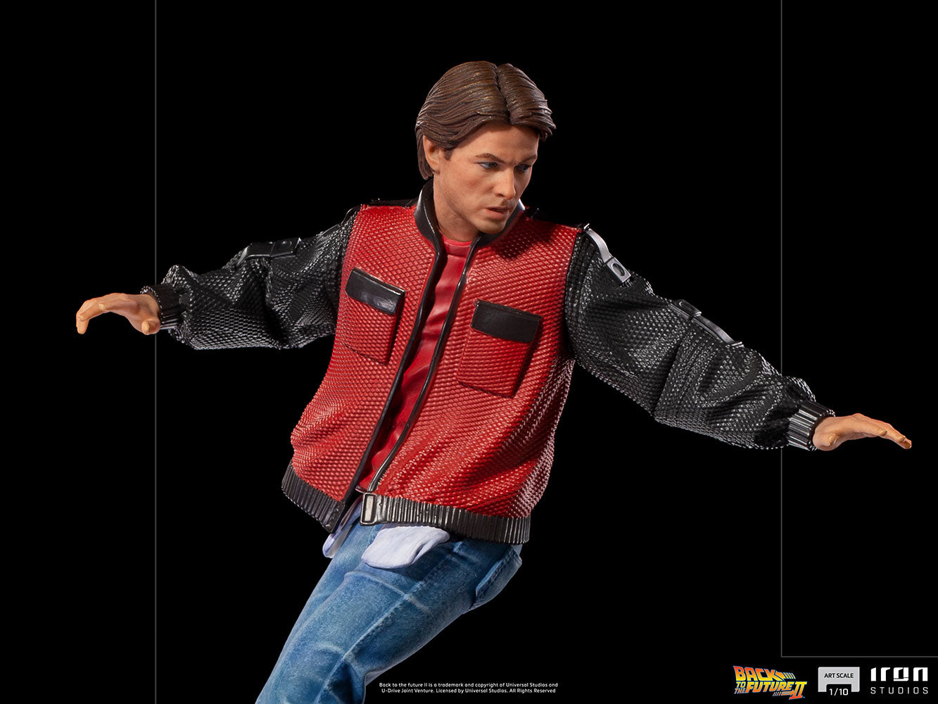 Marty McFly On Hoverboard 1:10 Scale Iron Studios