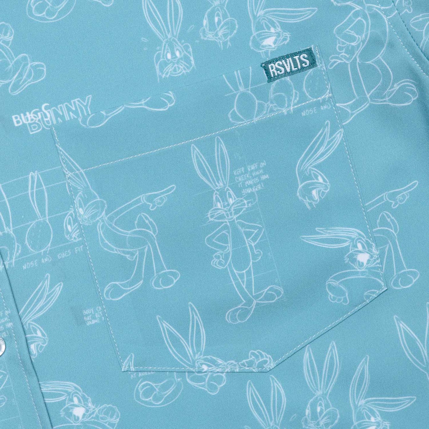 RSVLTS Bunny Blueprints Short Sleeve Shirt