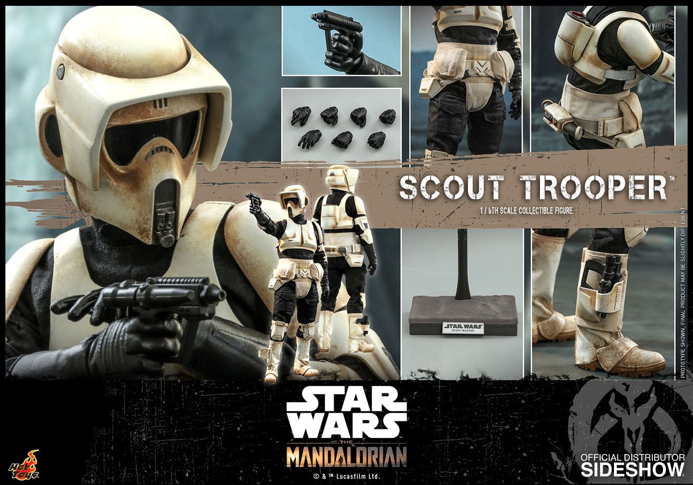 MANDALORIAN SCOUT TROOPER 1:6 FIGURE