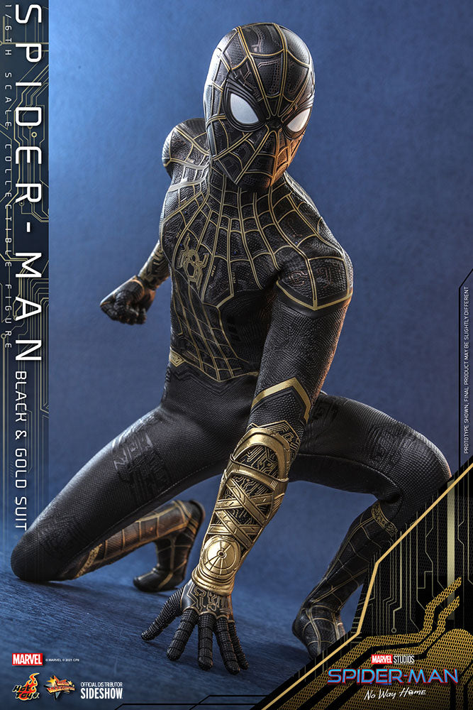 Spider Man 1:6 No Way Home Black/Gold Figure
